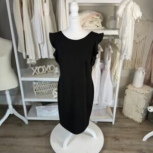 Calvin Klein women’s size 12 Little Black Dress, demure sophisticated sexy #3806